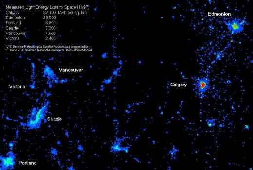 The Western Canada at Night