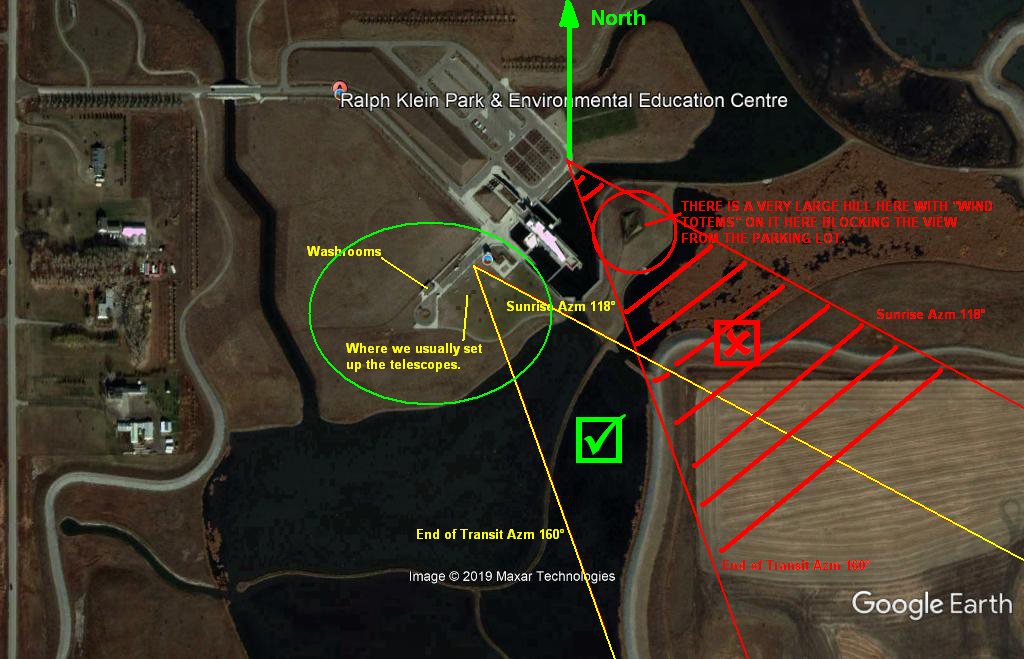 Ralph Klein Park Telescope setup area
