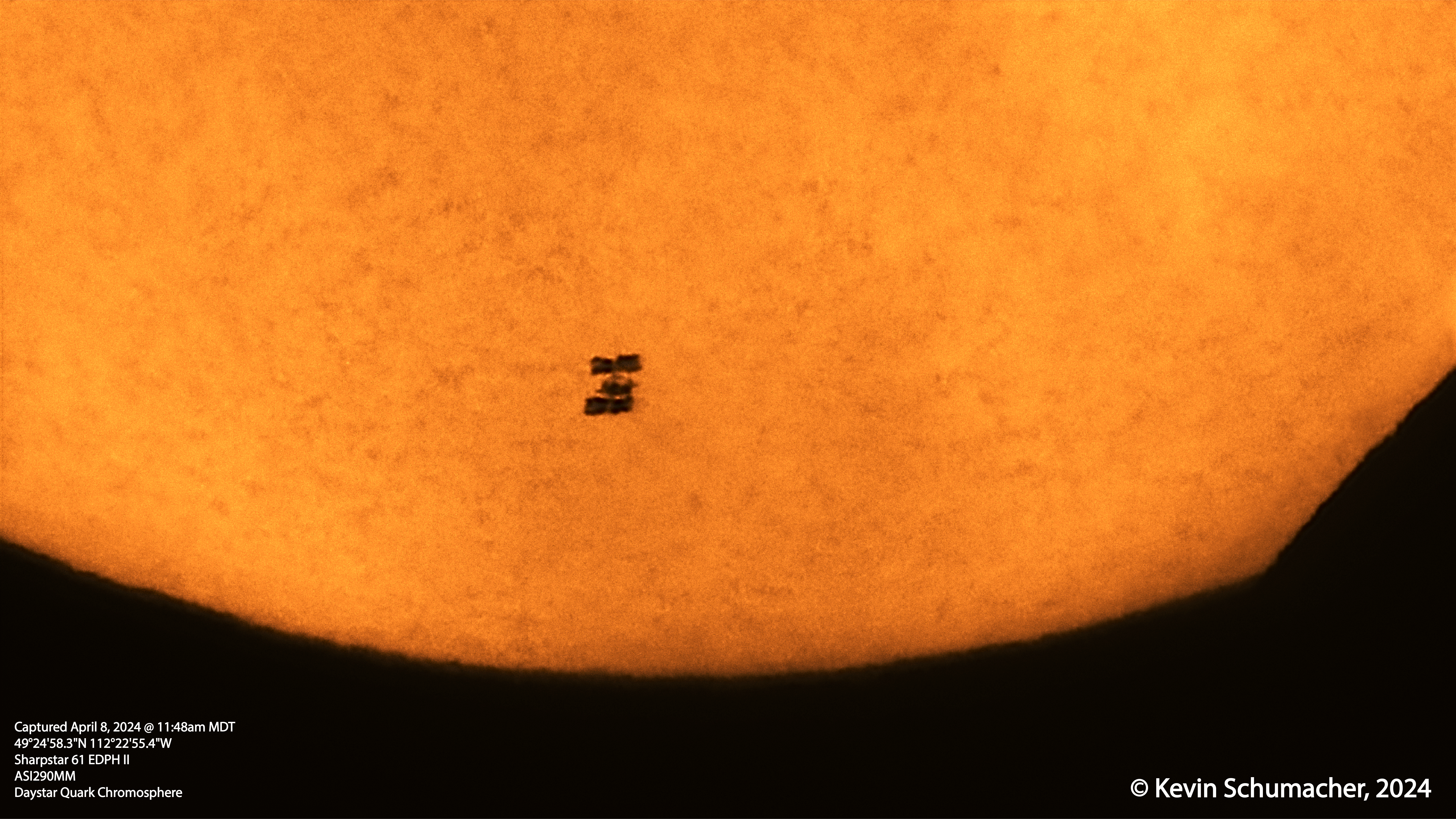 Solar System - ISS crossing parial solar eclipse - Kevin Schumacher